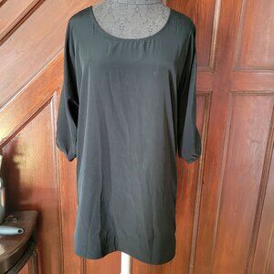 Express Black Cold Shoulder Tunic Dress With 3/4 Sleeves XS NWOT